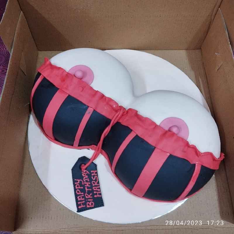 Black And Red Bra Naughty Cake 3 Black And Red Bra Naughty Cake