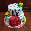 2 Tier Romantic Engagement Cake 2 1000044915