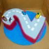 2 Number Car Race Fondant Cake 1 2 Number Car Race Fondant Cake 800X800 1