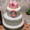 2 Tier Pink Crown Fondant Cake 2 2 Tier Pink Crown Fondant Cake