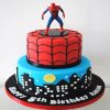 2 Tier Spiderman Fondant Cake 1 2 Tier Spiderman Fondant Cake 800X800 1