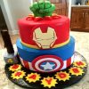 2 Tier Superhero Avengers Theme Cake 2 2 Tier Superhero Avengers Theme Cake 800X800 1