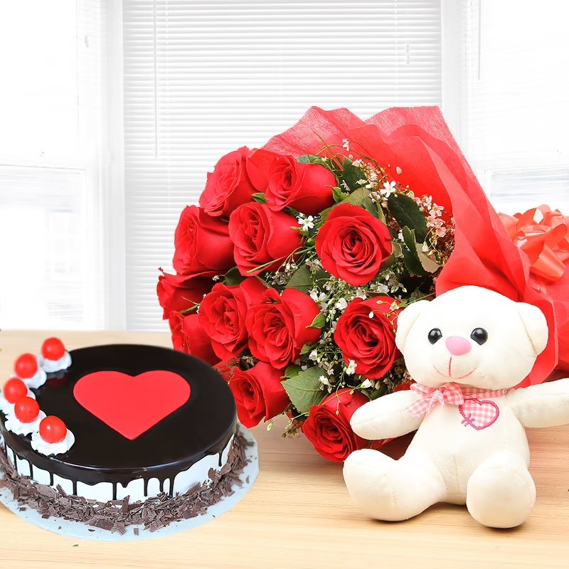 Red Roses N Black Forest 3 Red Roses N Black Forest