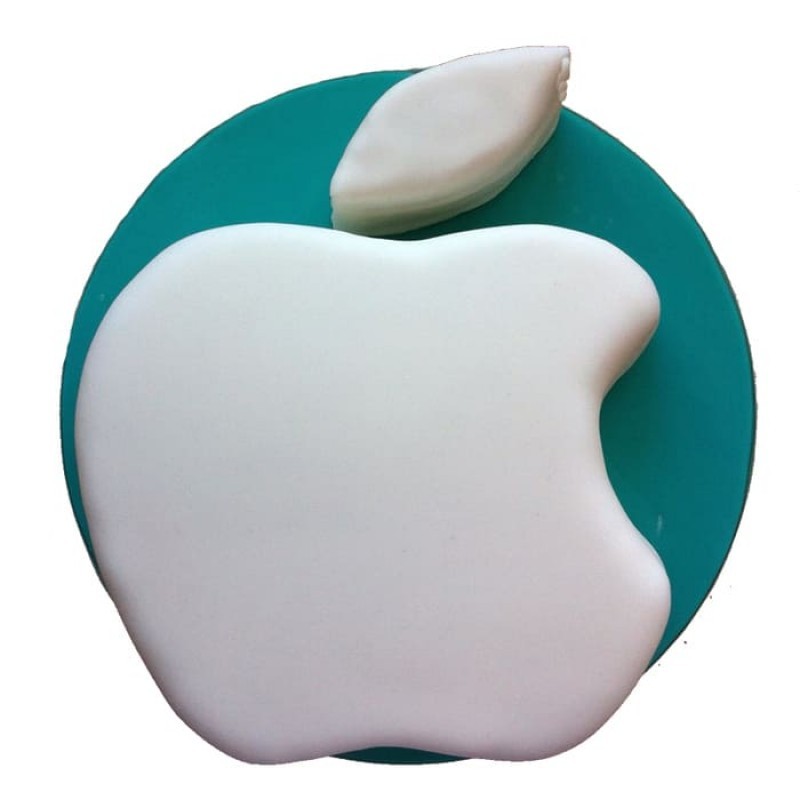 Apple Logo Fondant Cake 3 Apple Logo Fondant Cake
