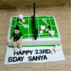 Badminton Court Theme Fondant Cake 1 2022 Badminton Court Theme Fondant Cake 800X800 1