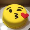 Face Blowing A Kiss Emoji Fondant Cake 2 2022 Face Blowing A Kiss Emoji Fondant Cake 800X800 1