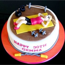 Freakin Fit Girl Theme Fondant Cake