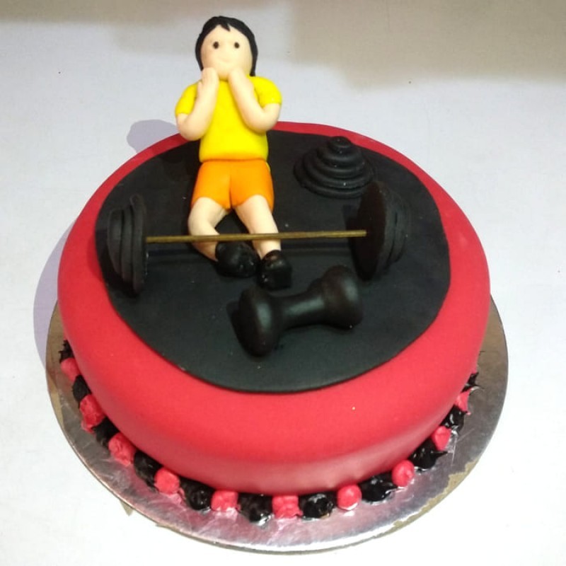 Gym Theme Fondant Cake 3 Gym Theme Fondant Cake