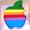 2022 Rainbow Apple Shape Fondant Cake 800X800 1