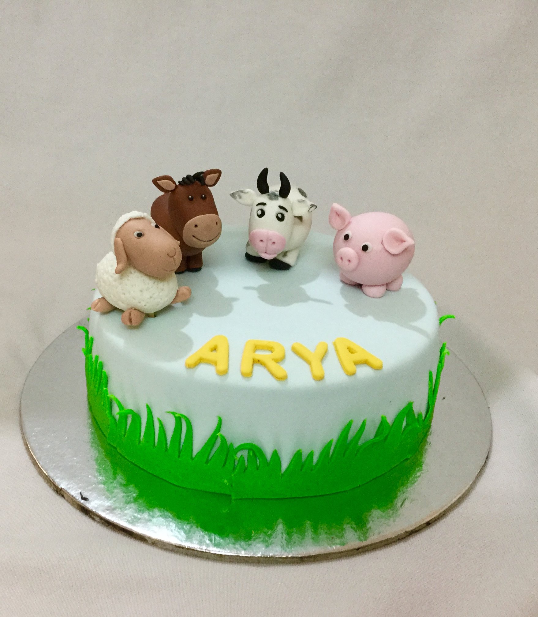 Farm Animals Theme Birthday Cake 3 Farm Animals Theme Birthday Cake