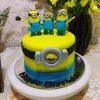 3 Minions Designer Fondant Cake 2 3 Minions Designer Fondant Cake