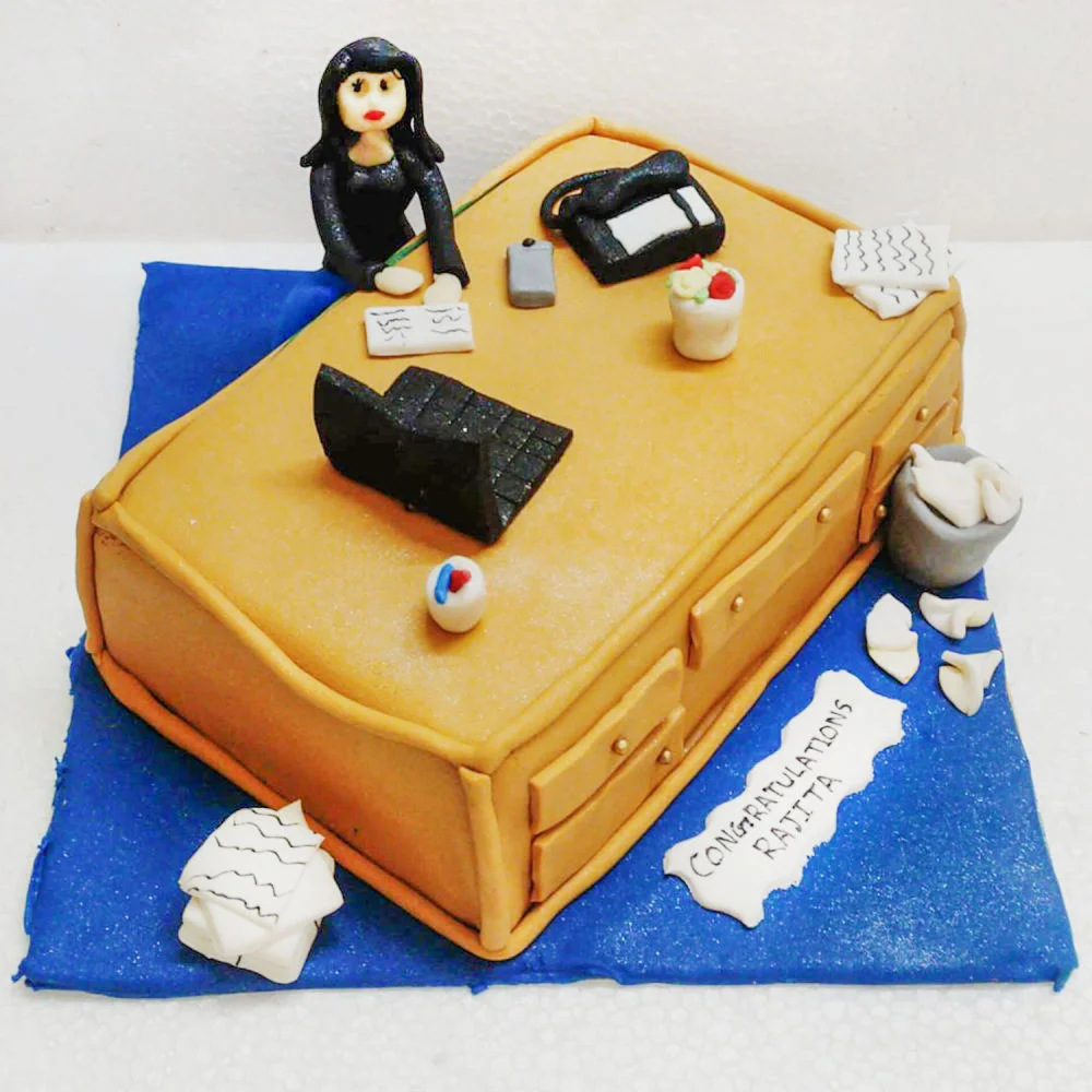 Office Girl Theme Cake 3 Office Girl Theme Cake