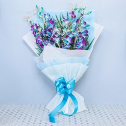 6 Blue Orchids Bouquet