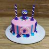 Cute Owl Designer Fondant Cake 1 Cute Owl Designer Fondant Cake