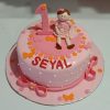 Girl 1St Birthday Pink Fondant Cake 800X800 1
