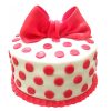 Red Polka Dot With Ribbon Fondant Cake 1 Red Polka Dot With Ribbon Fondant Cake 800X800H