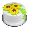 Sunflower Theme Fondant Cake 800X800W