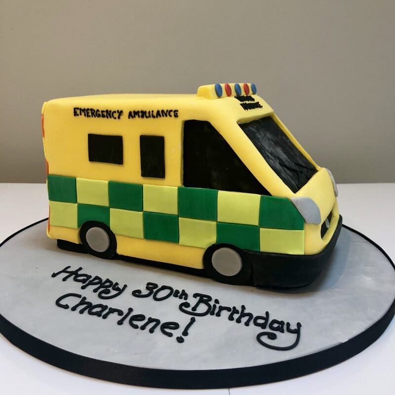 Ambulance Fondant Cake 3 Ambulance Fondant Cake
