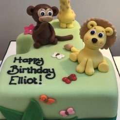 Number 1 Jungle Theme Cake