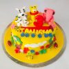 Animal Theme Yellow Fondant Cake 2 Animal Theme Yellow Fondant Cake 800X800 1