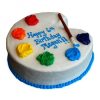 Artist Paint Brush Theme Fondant Cake 800X800 1