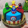 Avengers Toy Fondant Cake 1 Avengers Toy Fondant Cake