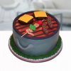 Barbeque Theme Fondant Cake 1 Barbeque Theme Fondant Cake 500X500 1