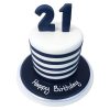 Birthday Breton Stripe Fondant Cake 800X800 1