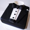 Black Tuxedo Shape Fondant Cake 800X800 1