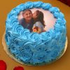 Blue Roses Photo Chocolate Cake Half Kg 1