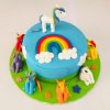 Blue Unicorn Theme Fondant Cake 800X800 1