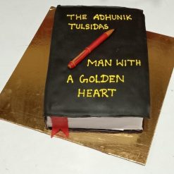 Book Shape Fondant Cake