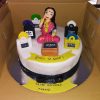 Born To Shop Lady Theme Fondant Cake