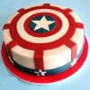 Captain America Shield Fondant Cake 500X500 1