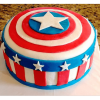 Captain America Theme Fondant Cake 800X800W
