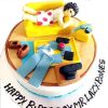 Couch Potato Themed Fondant Cake 800X800 1