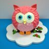 Customized Pink Owl Fondant Cake 800X800 1