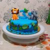 Cute Animal Kids Fondant Cake