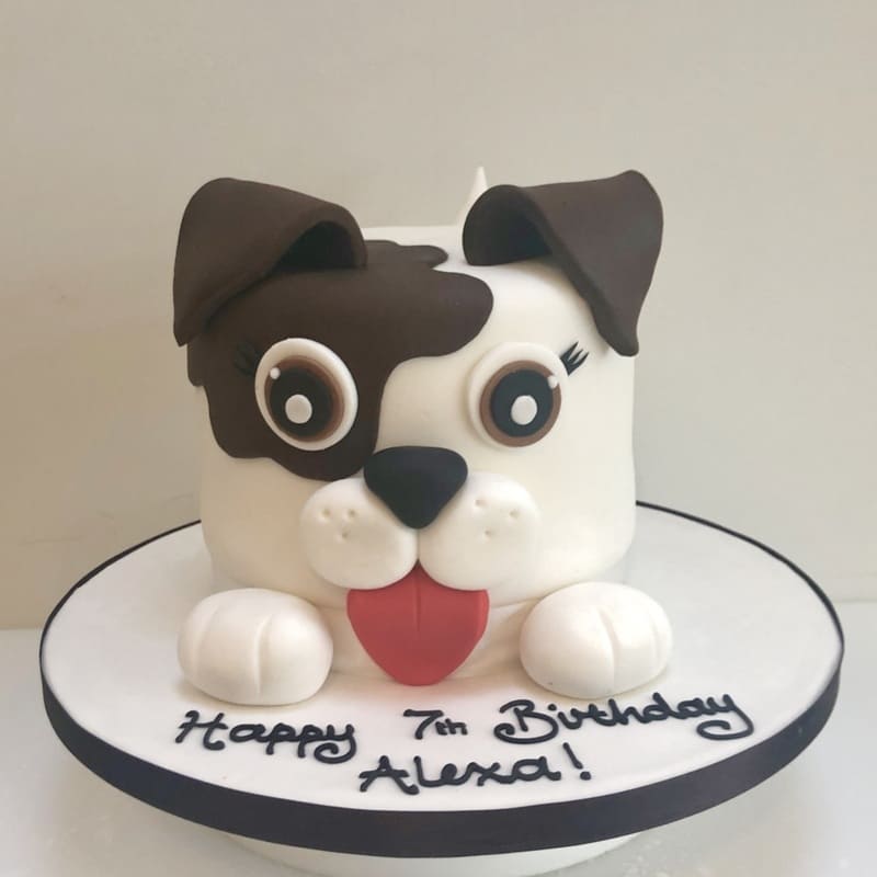 Doggie Fondant Cake 3 Doggie Fondant Cake