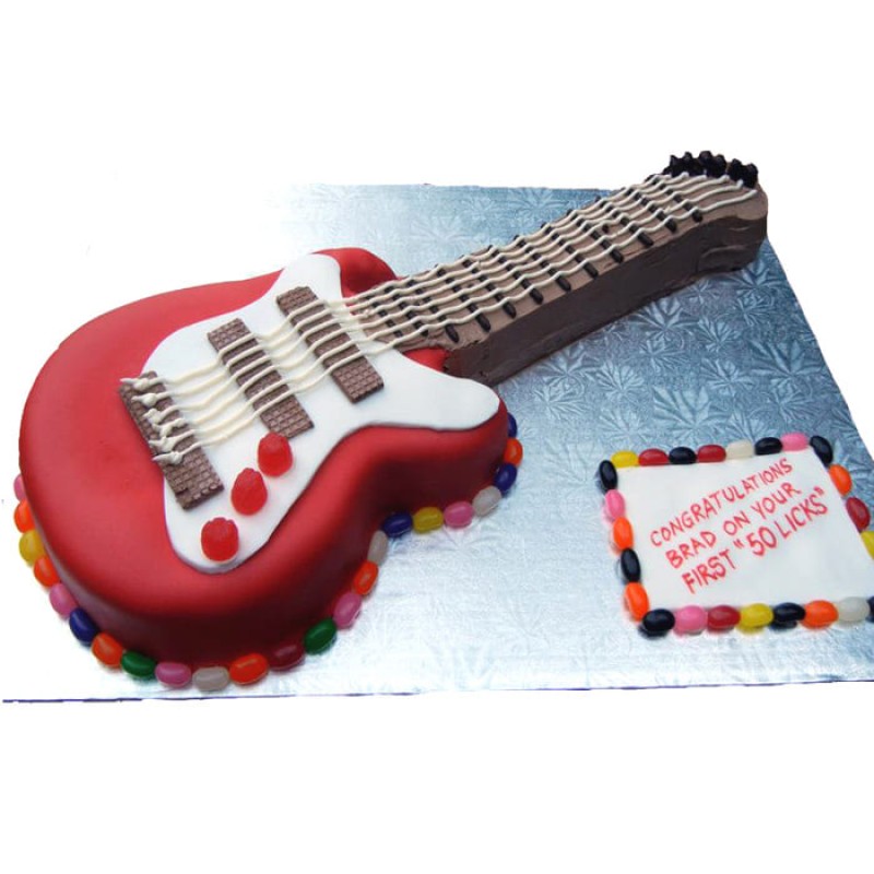 Electric Guitar Designer Fondant Cake 3 Electric Guitar Designer Fondant Cake