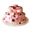 Elegant Pink Fondant Theme Cake 800X800W