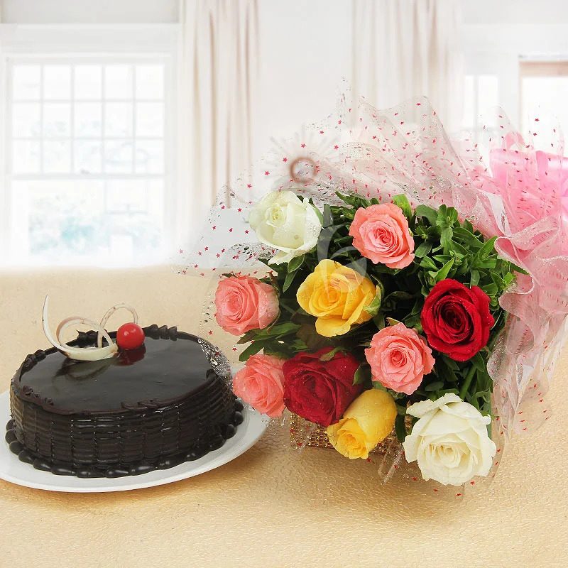 Mix Rose Truffle Cake Combo 3 Mix Rose Truffle Cake Combo
