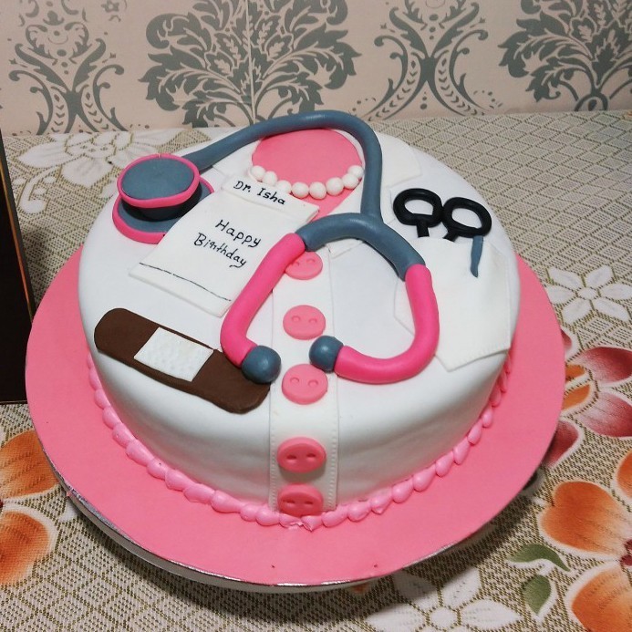 Female Doctor Birthday Cake 3 Female Doctor Birthday Cake