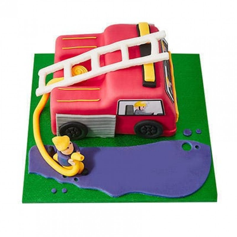 Fire Engine Fondant Cake 3 Fire Engine Fondant Cake