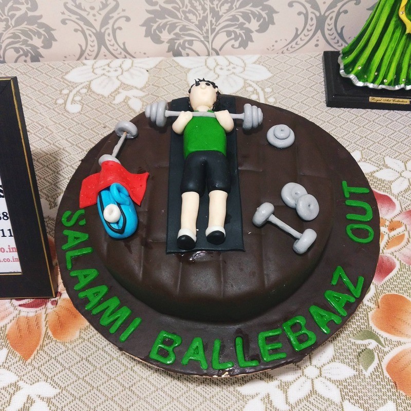 Fitness Theme Fondant Cake 3 Fitness Theme Fondant Cake