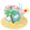 Flip Flops Theme Fondant Cake 800X800 1