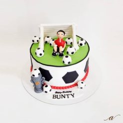 Football Goal Fondant Cake