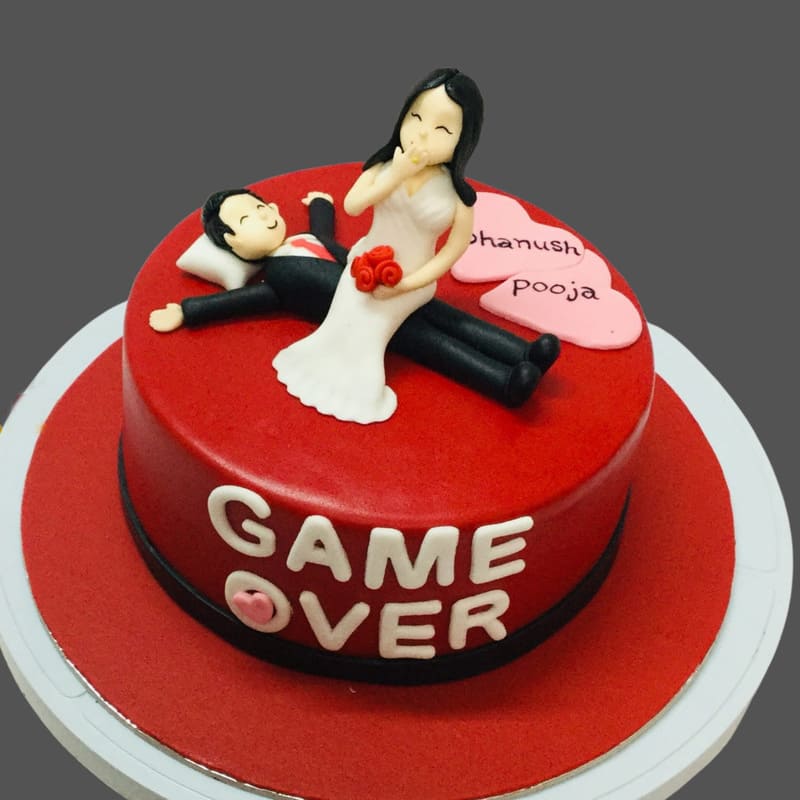 Game Over Bachelor Fondant Cake 3 Game Over Bachelor Fondant Cake