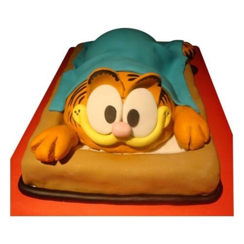 Garfield Cat Designer Fondant Cake 3 Garfield Cat Designer Fondant Cake