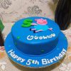 George Pig Blue Fondant Cake 1 George Pig Blue Fondant Cake